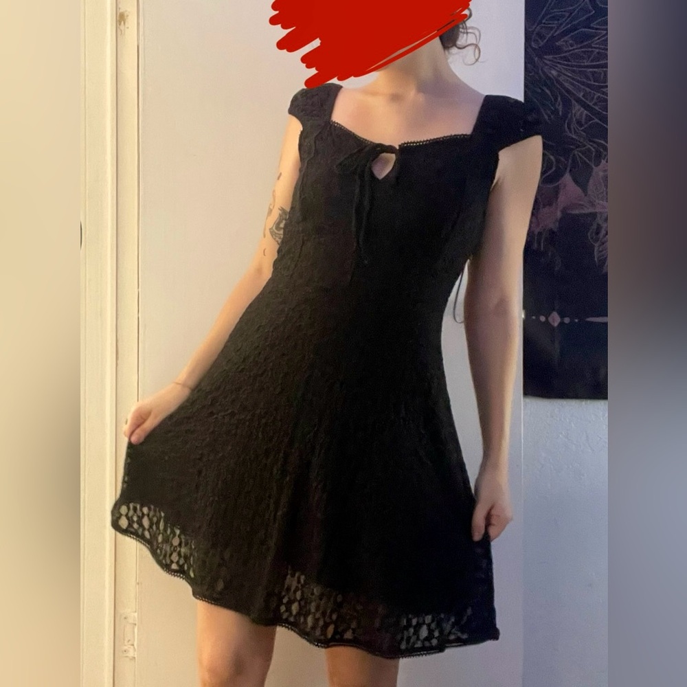 Arizona Jean Company Black A-Line Mini Dress